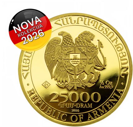 1/2unce Zlatnik Nojeva barka 2026
